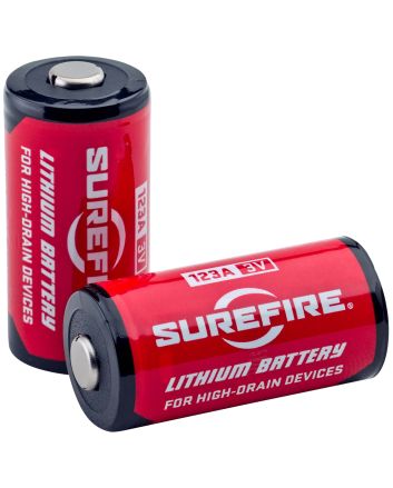 SureFire SF2SWBULK 123A BatteriesRed/Black 3.0 Volts 1,550 mAh (130/65 Pairs) Single Package Fishbowl