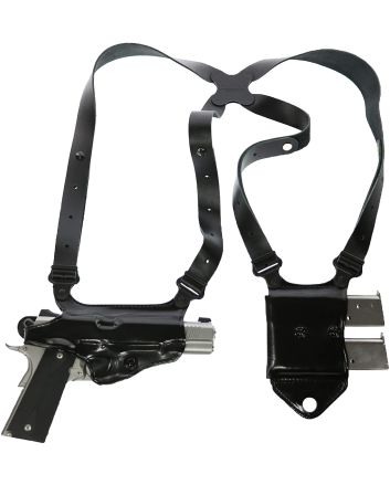 Galco MCII870B Miami Classic II Shoulder System Black Full Grain Leather