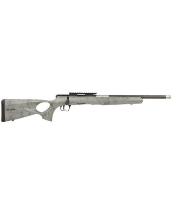 Savage Arms 70218 B Series TimberLite 22 LR 10+1 18" Carbon Fiber Threaded Barrel, Matte Black Picatinny Rail Carbon Steel Receiver, Gray w/Black Webbing Fixed Thumbhole Synthetic Stock