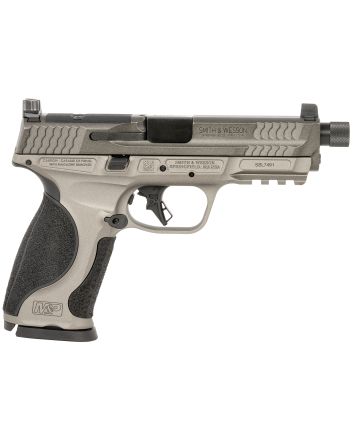 Smith &amp; Wesson 14162 M&amp;P M2.0Full Size Frame 9mm Luger 17+1, 4.63" Black Threaded Barrel, Gray Optic Cut/Serrated Steel Slide, Gray Aluminum Frame w/Picatinny Rail, Black Polymer Grip