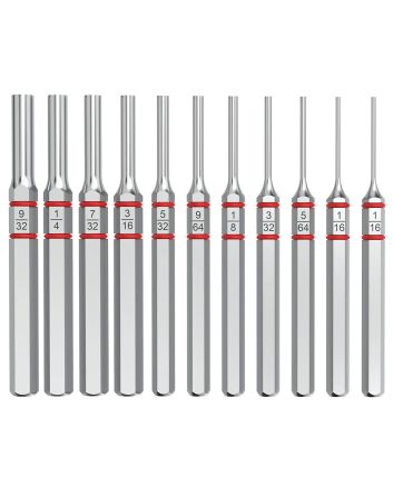 Real Avid AVAPKS Accu-Punch Standard Pin Punch Set Steel 11 Pieces