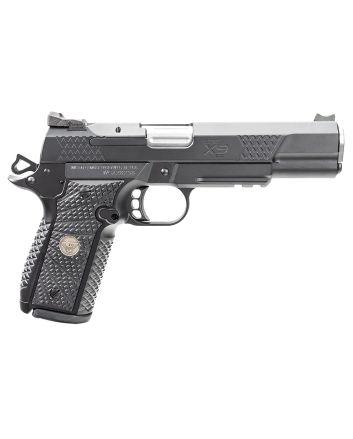 Wilson Combat 2EDCXLPR9 EDC X9 2.0 Compact Frame 9mm Luger 15+1 5" Steel Barrel, Black Armor-Tuff Serrated Stainless Steel Slide, Aluminum Frame w/Picatinny Rail, Black G10 Starburst Grip