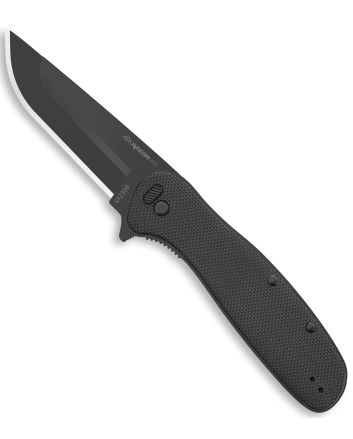 Outdoor Edge VX230B Razor VX2 EDC 3" Folding Plain Black Oxide 420J2 SS Blade, Black Textured G10 Handle