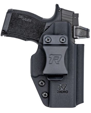 Rounded Gear RGUNVRSLCMPCTBLK Universal KydexIWB Black Kydex Belt Clip Fits Compact Sized Handguns Right Hand
