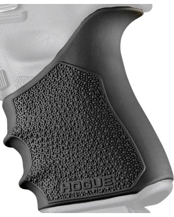 Hogue 17040 Grip Sleeve Handall Beavertail Black Rubber