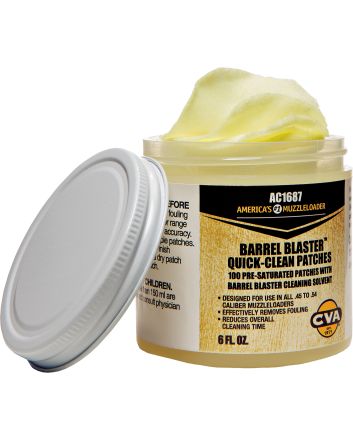 CVA AC1687 Barrel Blaster Quick Clean Patches 6 oz Cotton