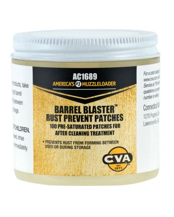 CVA AC1689 Barrel Blaster PreLubed Patches Against Rust and Corrosion Jar