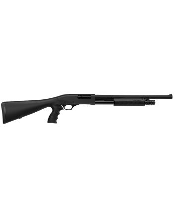 Retay USA GPSTACPG18 GPS12 Gauge Pump 3" 4+1 18.5" Black Steel Barrel, Matte Black Anodized Aluminum Receiver, Black Fixed w/Pistol Grip Synthetic Stock