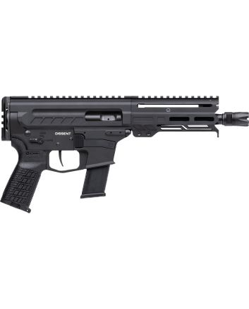 CMMG 45A4C0FAB Dissent MKG 45 ACP 13+1 6.50" Black Nitride Medium Taper Threaded Barrel, CMMG 5.5" M-LOK Handguards, Black Armor Cerakote Aluminum Picatinny Rail Receiver, CMMG Zeroed Grips