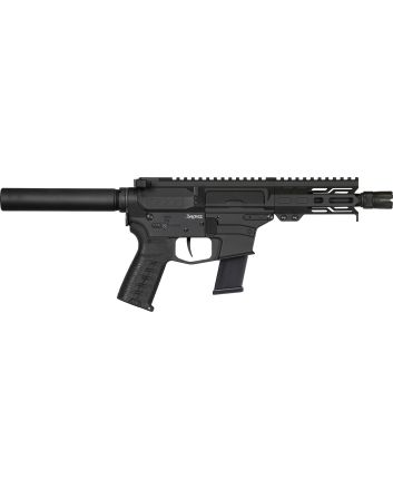 CMMG 45AE70FAB Banshee MKG 45 ACP 13+1 5" Black Nitride Medium Taper Threaded Barrel, EML 4" M-LOK Handguards, Black Armor Cerakote Aluminum Picatinny Rail Receiver, Pistol Tube, CMMG Zeroed Grips