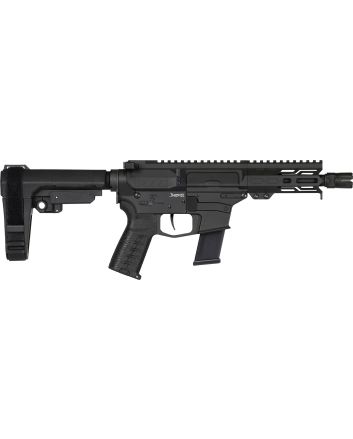 CMMG 45AB70FAB Banshee MKG 45 ACP 13+1 5" Black Nitride Medium Taper Threaded Barrel, EML 4" M-LOK Handguards Black Armor Cerakote, Aluminum Picatinny Rail Receiver, CMMG Zeroed Grips