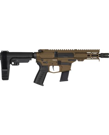 CMMG 45AB70FMB Banshee MKG 45 ACP 13+1 5" Black Nitride Medium Taper Threaded Barrel, EML 4" M-LOK Handguards, Midnight Bronze Cerakote Aluminum Picatinny Rail Receiver, CMMG Zeroed Grips