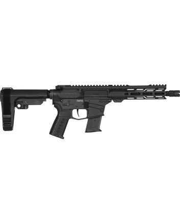 CMMG 57A340FAB Banshee MK57 5.7x28mm 20 8" Black Nitride Medium Taper Threaded Barrel, EML 7" M-LOK Handguards, Black Armor Cerakote Aluminum Picatinny Rail Receiver, CMMG Zeroed Grips