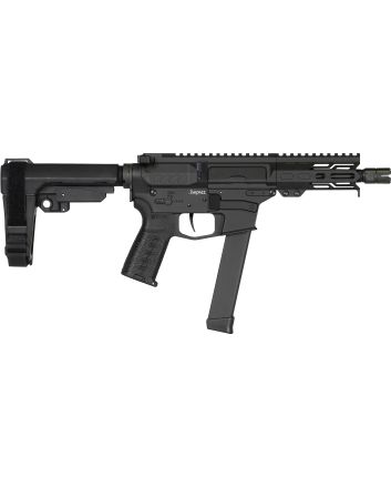 CMMG 99A890FAB Banshee MKGS 9mm Luger 33+1 5" Black Nitride Medium Taper Threaded Barrel, EML 4" M-LOK Handguards, Black Armor Cerakote Aluminum Picatinny Rail Receiver, CMMG Zeroed Grips