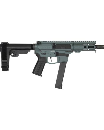 CMMG 99A890FCG Banshee MKGS 9mm Luger 33+1 5" Black Nitride Medium Taper Threaded Barrel, EML 4" M-LOK Handguards, Charcoal Green Cerakote Aluminum Picatinny Rail Receiver, CMMG Zeroed Grips