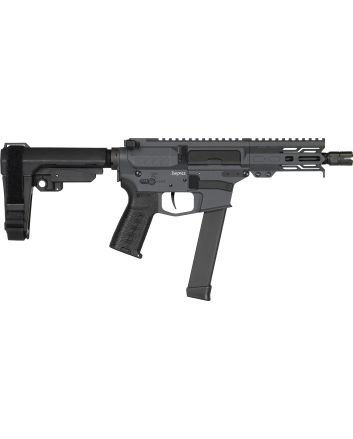 CMMG 99A890FSG Banshee MKGS 9mm Luger 33+1 5" Black Nitride Medium Taper Threaded Barrel, EML 4" M-LOK Handguards, Sniper Gray Cerakote Aluminum Picatinny Rail Receiver, CMMG Zeroed Grips