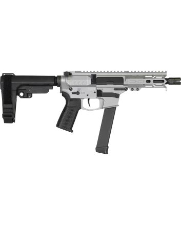 CMMG 99A890FTI Banshee MKGS 9mm Luger 33+1 5" Black Nitride Medium Taper Threaded Barrel, EML 4" M-LOK Handguards, Titanium Cerakote Aluminum Picatinny Rail Receiver, CMMG Zeroed Grips