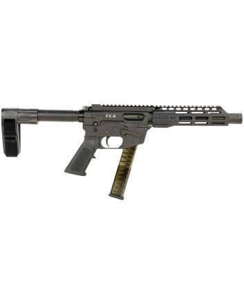 FREEDOM ORDNANCE FX9P8SBM FX-99mm Luger 31+1 8" Black Nitride Steel Barrel, M-LOK Handguards, Black Anodized Aluminum Picatinny Rail Receiver, Black SB Mini Brace, AR15 Grip