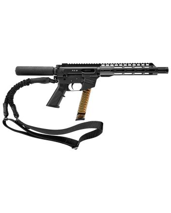 FREEDOM ORDNANCE FX9P10T FX99mm Luger 31+1 10" Black Nitride Stainless Steel Barrel, M-LOK Handguard, Black Anodized Aluminum Picatinny Rail Receiver, Black Pistol Tube, AR15 Grip, Right Hand