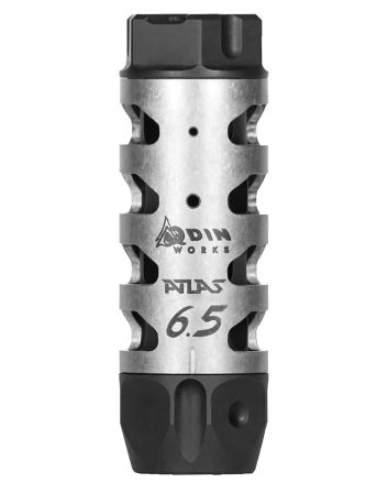 Odin Works MBATLAS6.5 Atlas Compensator 5/8-24 Threads 3" OAL 1" Diameter 6.5 Grendel