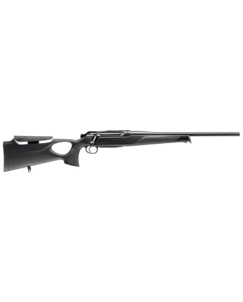 Sauer 80117656 505 Synchro XT Full Size 375 H&amp;H Mag 2+1 24" Titanium Gray Steel Barrel, Saddle Mount Steel Receiver, Black Thumbhole w/Adj Comb Synthetic Stock
