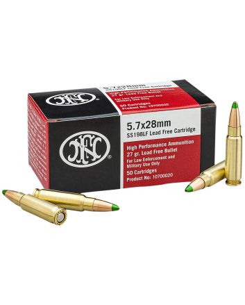 FN 10700020 High Performance5.7x28mm 27gr Jacketed Hollow Point 50 Per Box/40 Case
