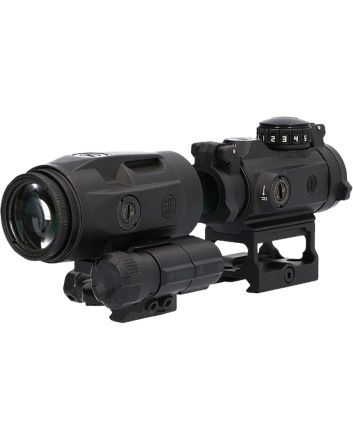 Sig Sauer Electro-Optics SORJMSR101 Romeo-MSR Gen II w/Juliet3 Black 1x/3x 20mm/22mm 2 MOA Red Dot Juliet 3 Micro Magnifier