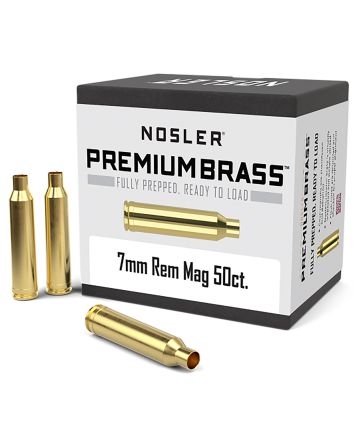 Nosler 10185 Premium Brass Unprimed Cases 7mmRemMag Rifle Brass 50/Box