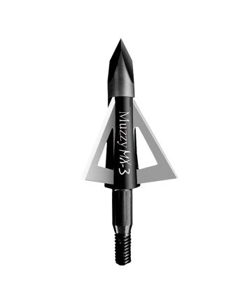 Muzzy 225MX33 MX-3 Broadhead 3-Blade Trocar Tip Anodized Aluminum Ferrule Blades 100 gr/3 Per Pack