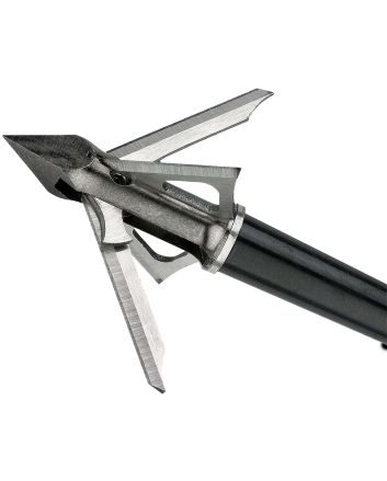 Muzzy 298 Trocar HBX Broadhead Chisel Tip Stainless Steel Ferrule Blades 100 gr/3 Per Pack