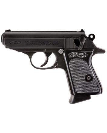 Walther Arms 4796021 PPK32 ACP 6+1 3.30" Black Steel Barrel, Black Serrated Steel Slide, Black Steel Frame w/Beavertail, Textured Polymer Grip
