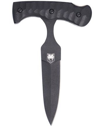 CobraTec Knives FG10PD Folding Push Dagger2.88" Folding Dagger Plain Black D2 Steel Blade, 4.06" Black Textured G10 Scales Handle