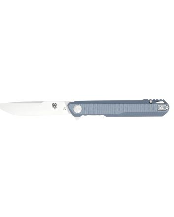 CobraTec Knives CTMONGRY Monarch3.50" Folding Plain Satin D2 Steel Blade, 4.75" Gray G10 Handle