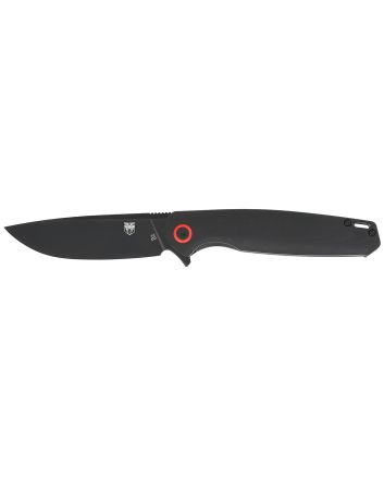 CobraTec Knives CTRATHBLK RathEDC 3.50" Folding Plain Black D2 Steel Blade, 4.50" Black G10 Handle