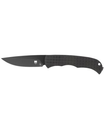CobraTec Knives CTWOLVERINEGRN Wolverine3.13" OTF Drop Point Plain Black TiCN D2 Steel Blade, 4.25" Black Textured G10 Handle