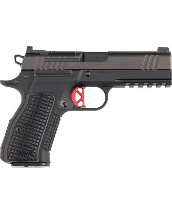 Dan Wesson 92113 DWXCompact Frame 9mm Luger 10+1 4.95" Black Match Grade Barrel, Black DLC Optics Ready/Serrated Steel Slide, Black Aluminum Frame w/Beavertail Black Textured Aluminum Grip
