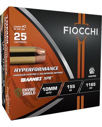 Fiocchi 10BA Hyperformance10mm 155gr XPB 25 Per Box/8 Case