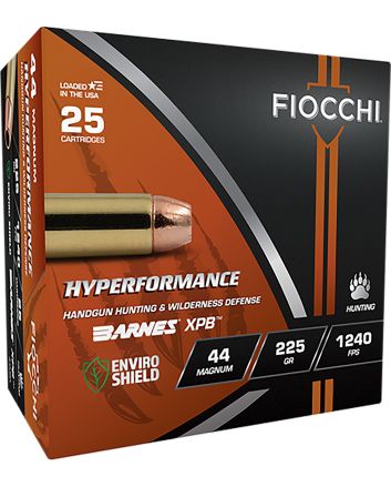 Fiocchi 44MBA Hyperformance44Mag 225gr XPB 25 Per Box/8 Case
