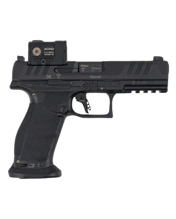 Walther Arms 2881225PRO PDP w/Optic Full Size Frame 9mm Luger 18+1 4.50" Polygonal Rifling Barrel Black Optic Ready/Serrated Steel Slide Black Polymer Frame w/Picatinny Rail, Aimpoint Acro Red Dot