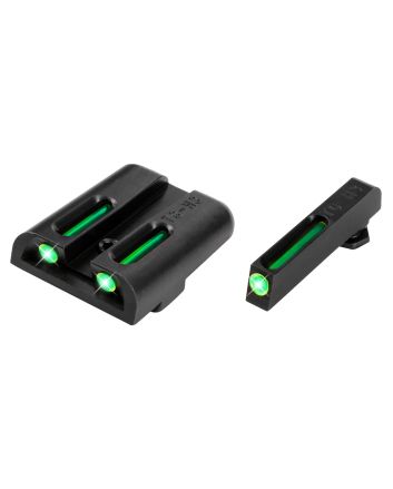 TruGlo TG131GT1 TFOGreen/Tritium/Fiber Optic Front Sight-Green/Tritium/Fiber Optic Rear Sight Glock Glock 17/17L/19