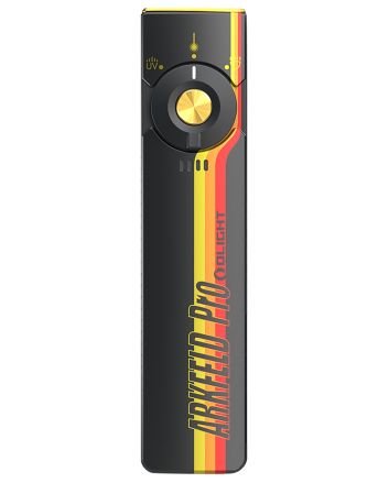 Olightstore Usa Inc ARKFELDPRO3RRSV3 Arkfeld ProBlack/Racing Stripes 1/15/100/420/1,300 Lumens White LED Green Laser UV Light