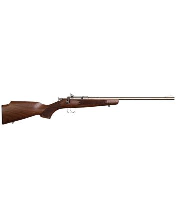 Chipmunk 10002 Deluxe The Original Youth Deluxe Single Shot 16.10" Satin Tapered Barrel, Satin Stainless Steel Receiver, Fixed American Walnut Stock, EZ Loader