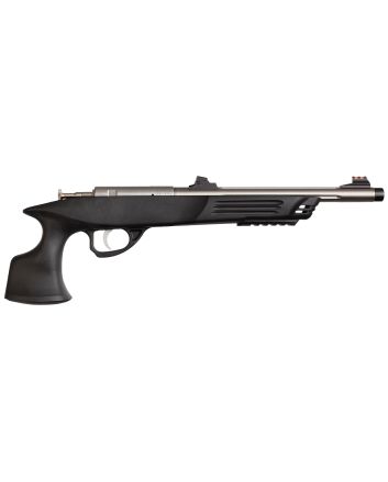 Crickett KSA796 Hunter Adult 22 WMR 1rd 9" Threaded Single Shot Stainless Barrel, Black Synthetic Grips