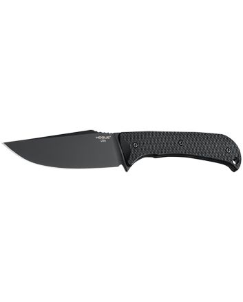 Hogue 35854 ExtrakXL 3.90" Fixed Clip Point Plain Black Cerakote CPM M4 Tool Steel Blade, Black Textured G10 Scales Handle