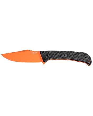 Hogue 35864 Extrak3.30" Fixed Clip Point Plain Blaze Orange Cerakote CPM M4 Tool Steel Blade, Black Textured G10 Scales Handle