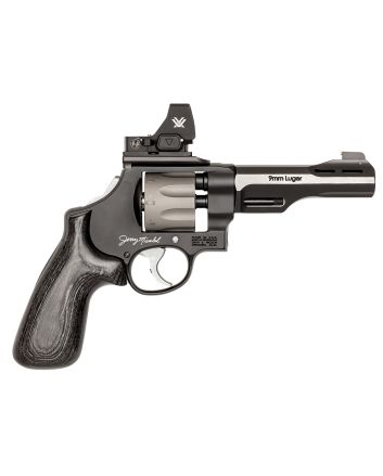 Smith &amp; Wesson 14045 PC Model 327 w/Optic N-Frame 9mm Luger 8 Shot 5" Black/SS Ported Barrel, Black Scandium Alloy Frame, JM Signature Black Laminate Grip, Vortex CompDot, C.O.R.E Optic System
