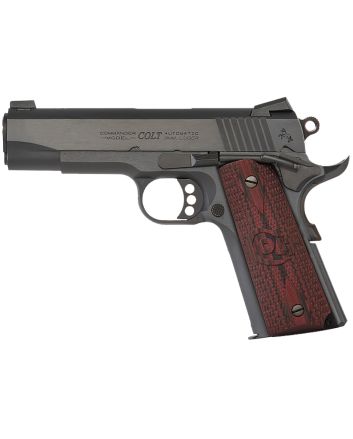Colt Mfg O4943XE Commander Combat 38 Super 9+1 4.25" Stainless Steel Barrel, Blued Serrated Carbon Steel Slide, Blued Steel Frame, Black Cherry G10 Grip