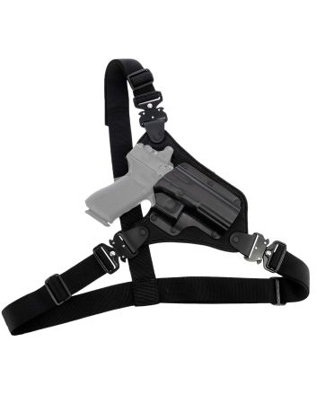 Galco HR872RBChest Holster Fits chests to 58" Black Hybrid Kydex/Nylon Fits Glock 17Gen 3-5