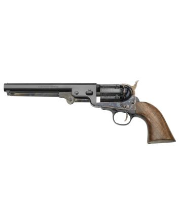 Pietta PF51CHS36712 1851 Navy London 36 Cal 6rd 7.50" Blued Octagon Barrel, Blued Cylinder, Color Case Hardened Steel Frame, Walnut Grip, Exposed Hammer