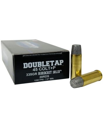 DoubleTap Ammunition 45P335HC 45Colt+P 335gr Hard Cast Solid 20 Per Box/25 Case